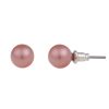 Ohrschmuck Leslii | Leslii Damen-Ohrringe Cynthia Rosane Perlen-Ohrringe Ohrstecker Modeschmuck Rosa