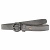 Gurtel Leslii | Leslii Premium Gurtel Echter Leder-Gurtel Kalbs-Nappaleder Breite 2Cm Narbung Gun Metal Grau