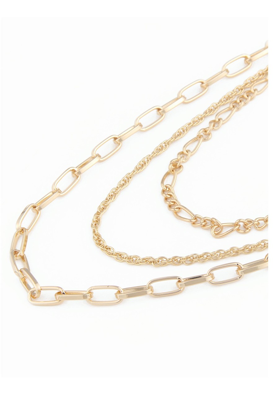 Ketten Leslii | Leslii Damen Kette Layering Gliederkette Modeschmuck Gold