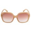 Sonnenbrillen Leslii | Leslii Sonnenbrille Retro Look Damen Sunglasses Designerbrille In Beige