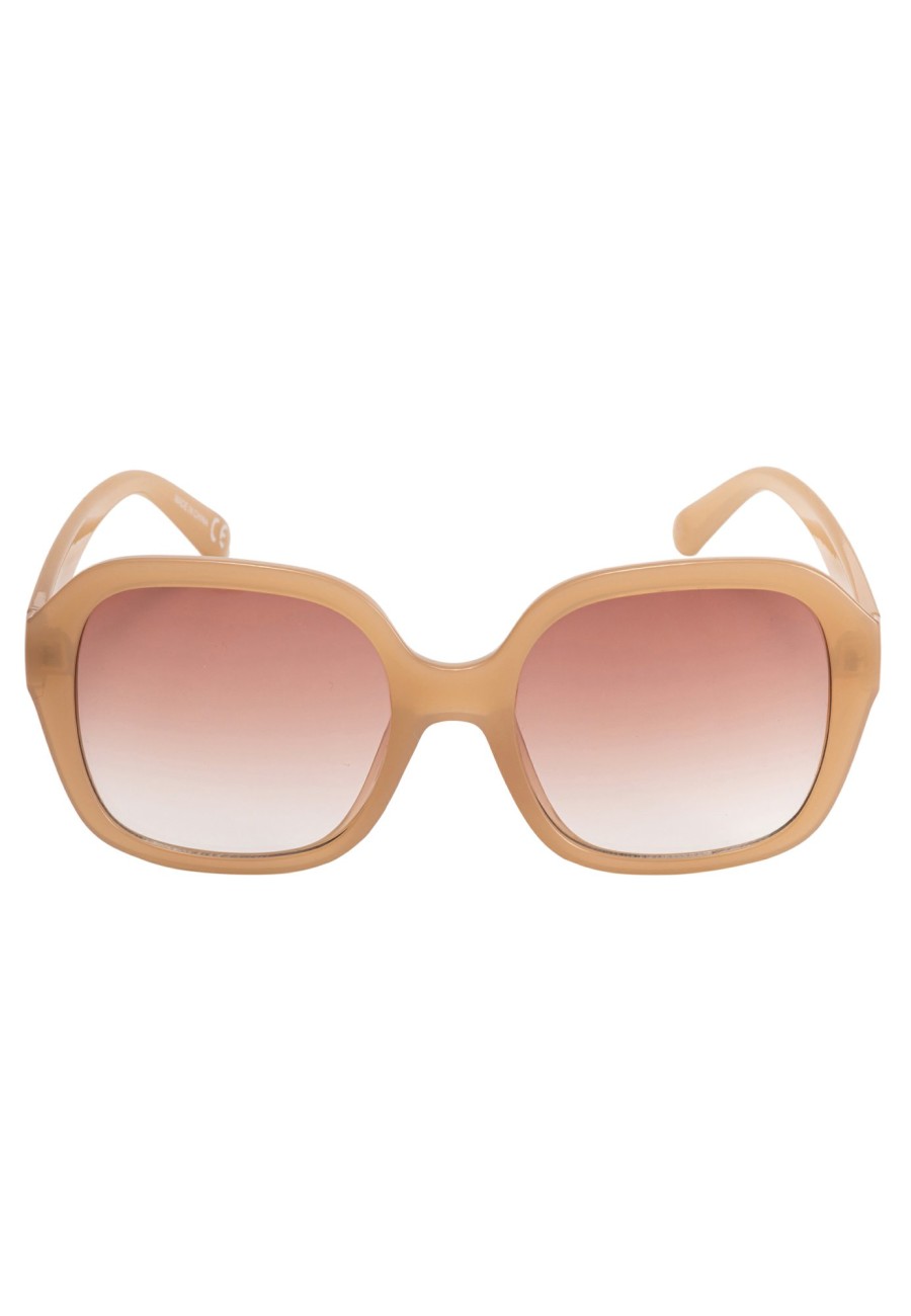 Sonnenbrillen Leslii | Leslii Sonnenbrille Retro Look Damen Sunglasses Designerbrille In Beige