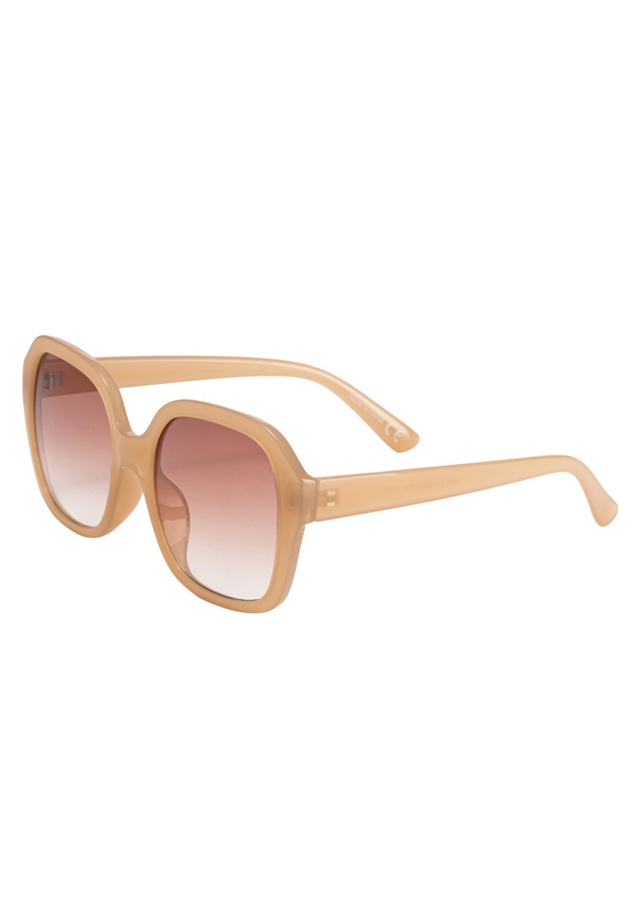 Sonnenbrillen Leslii | Leslii Sonnenbrille Retro Look Damen Sunglasses Designerbrille In Beige