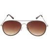 Sonnenbrillen Leslii | Leslii Sonnenbrille Damen Piloten-Brille Doppelsteg Designerbrille Sunglasses Metall Gold Braun