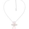 Ketten Leslii | Leslii Damen-Kette Perlmutt Collier Kurze Halskette Silberne Modeschmuck-Kette Silber Beige