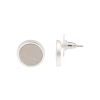 Ohrschmuck Leslii | Ohrringe Ohrstecker Leder Scheibe In Beige