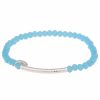 Armschmuck Leslii | Leslii Damen-Armband Kim Kristall Glasperlen-Armband Modeschmuck-Armband Dehnbar Blau