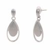 Ohrschmuck Leslii | Leslii Damen-Ohrringe Ohrhanger Tropfen Silberne Modeschmuck-Ohrringe Silber Matt Hochglanz