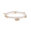 Armschmuck Leslii | Leslii Damen-Armband Glitzer 2Er-Set Strass Herz-Armband Glasperlen Modeschmuck Grau Gold