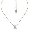 Ketten Leslii | Leslii Damen-Kette Birte Tropfen-Anhanger Perle Silberne Modeschmuck-Kette Silber Weis