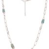 Ketten Leslii | Leslii Lange Halskette Statement Naturstein In Silber Mint