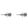 Ohrschmuck Leslii | Leslii Ohrringe Ohrstecker Perlen Classic In Grau