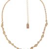 Ketten Leslii | Leslii Damen-Kette Matt Look Collier Mattierte Glieder-Kette Goldene Modeschmuck-Kette Gold