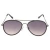 Sonnenbrillen Leslii | Leslii Sonnenbrille Damen Piloten-Brille Doppelsteg Designerbrille Sunglasses Metall Schwarz Silber