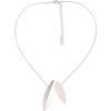 Ketten Leslii | Leslii Damen-Kette Perlmutt Collier Kurze Halskette Silberne Modeschmuck-Kette In Silber Beige