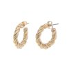 Ohrschmuck Leslii | Leslii Ohrringe Creolen Hochglanz Swirl In Gold