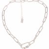 Ketten Leslii | Leslii Damen-Kette Perlen-Anhanger Suswasser-Zuchtperle Glieder-Kette Modeschmuck Silber Weis