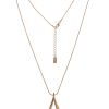 Ketten Leslii | Leslii Damen-Kette Tropfen-Anhanger Matt Schlangen-Kette Goldene Modeschmuck-Kette Gold