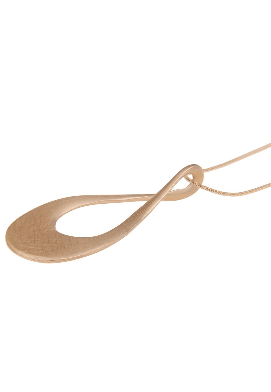 Ketten Leslii | Leslii Damen-Kette Tropfen-Anhanger Matt Schlangen-Kette Goldene Modeschmuck-Kette Gold