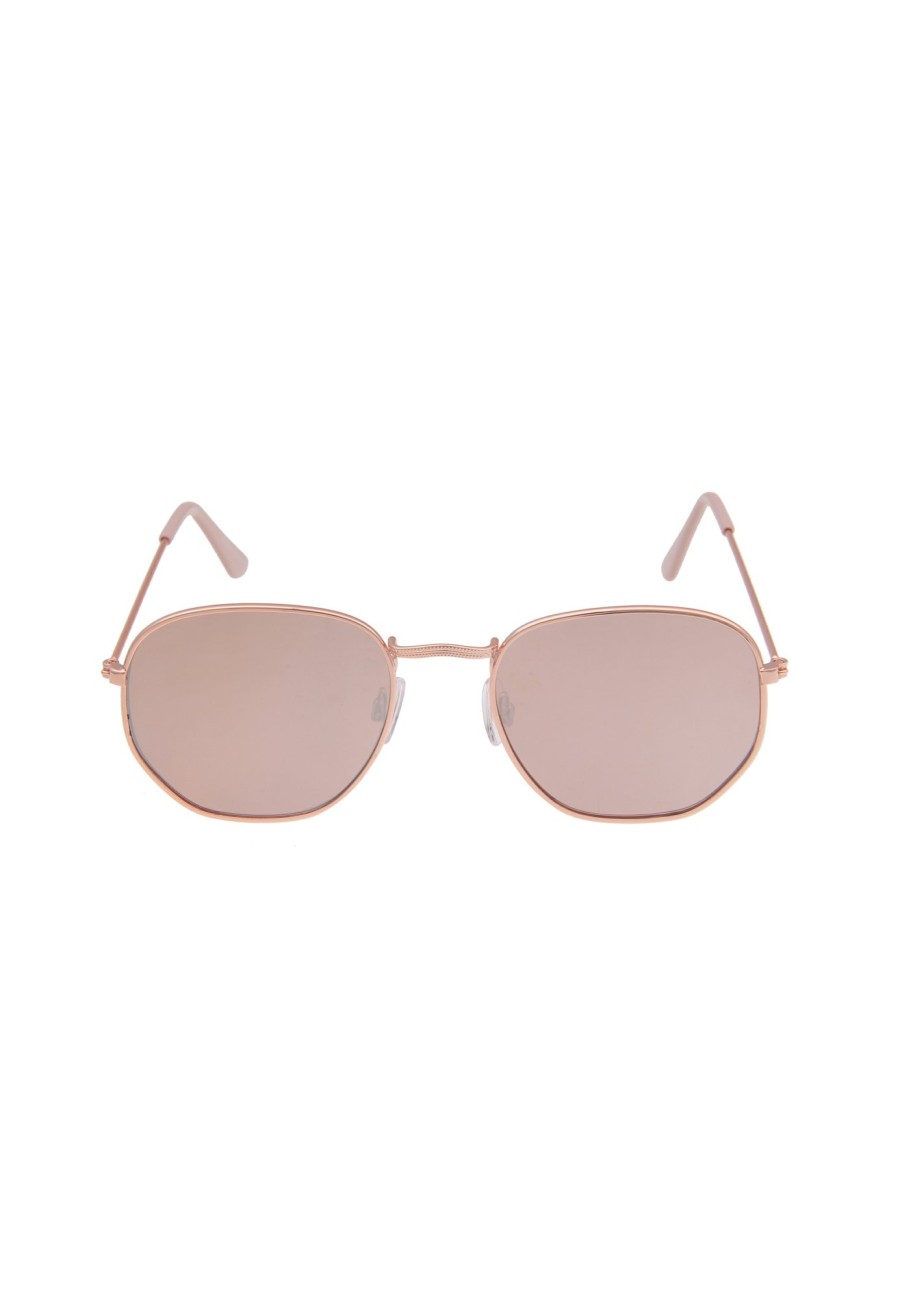 Sonnenbrillen Leslii | Leslii Sonnenbrille Kanten Style Eckig Damen Sunglasses Designerbrille In Rose