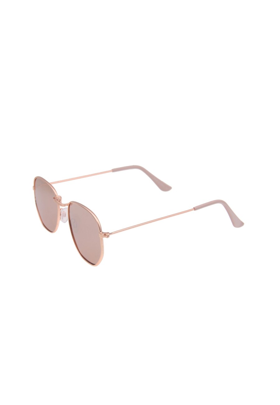 Sonnenbrillen Leslii | Leslii Sonnenbrille Kanten Style Eckig Damen Sunglasses Designerbrille In Rose