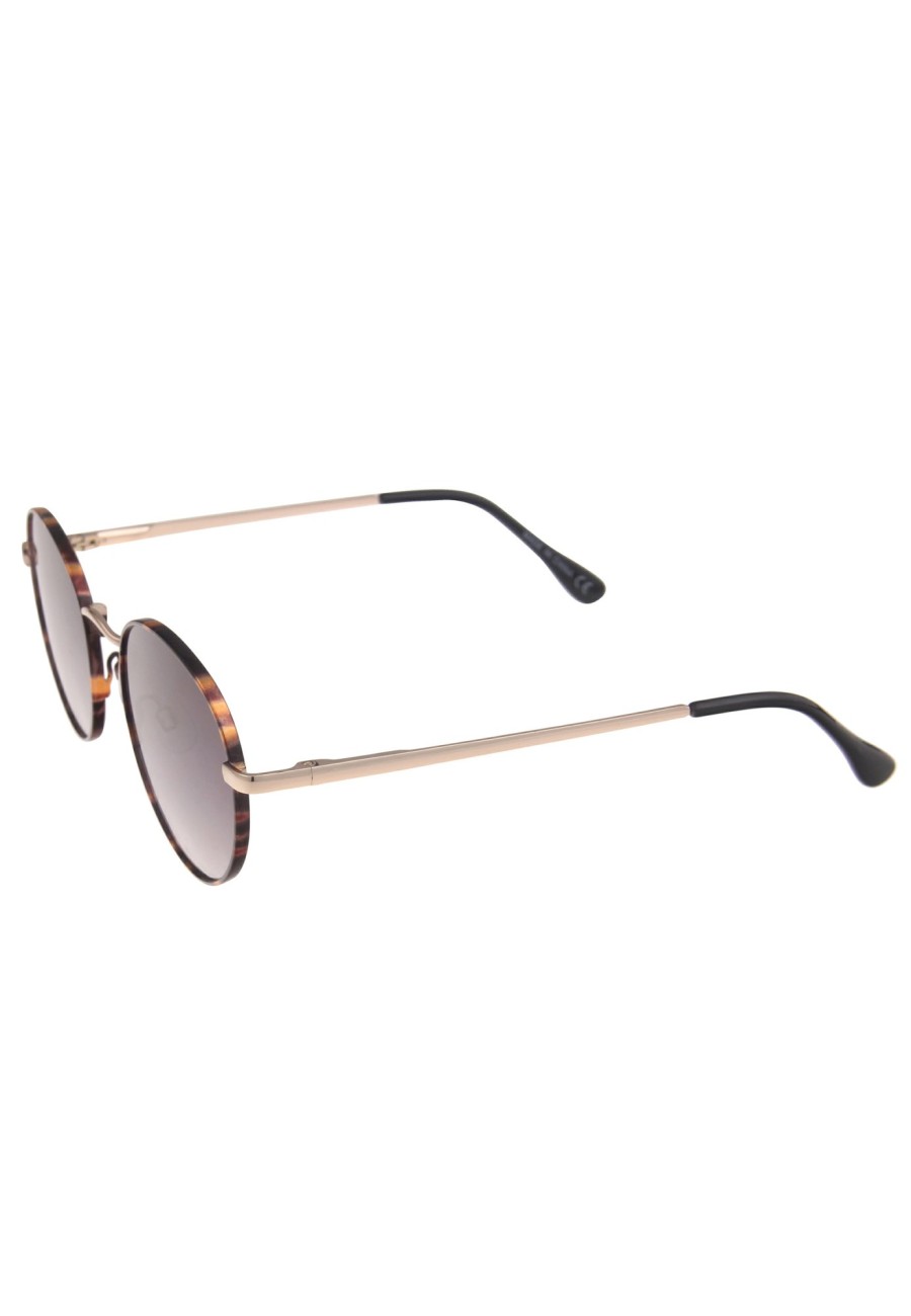 Sonnenbrillen Leslii | Leslii Sonnenbrille Damen Schwarze Boho-Brille Muster Designerbrille Sunglasses Metall Gold Schwarz