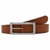 Gurtel Leslii | Leslii Premium Gurtel Echter Leder-Gurtel Brauner Gurtel Breite 3Cm Kalbs-Nappaleder Narbung Cognac