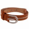 Gurtel Leslii | Leslii Damen-Gurtel Glitzer Strass-Gurtel Brauner Gurtel Glitzer-Gurtel Breite 2Cm In Cognac Braun