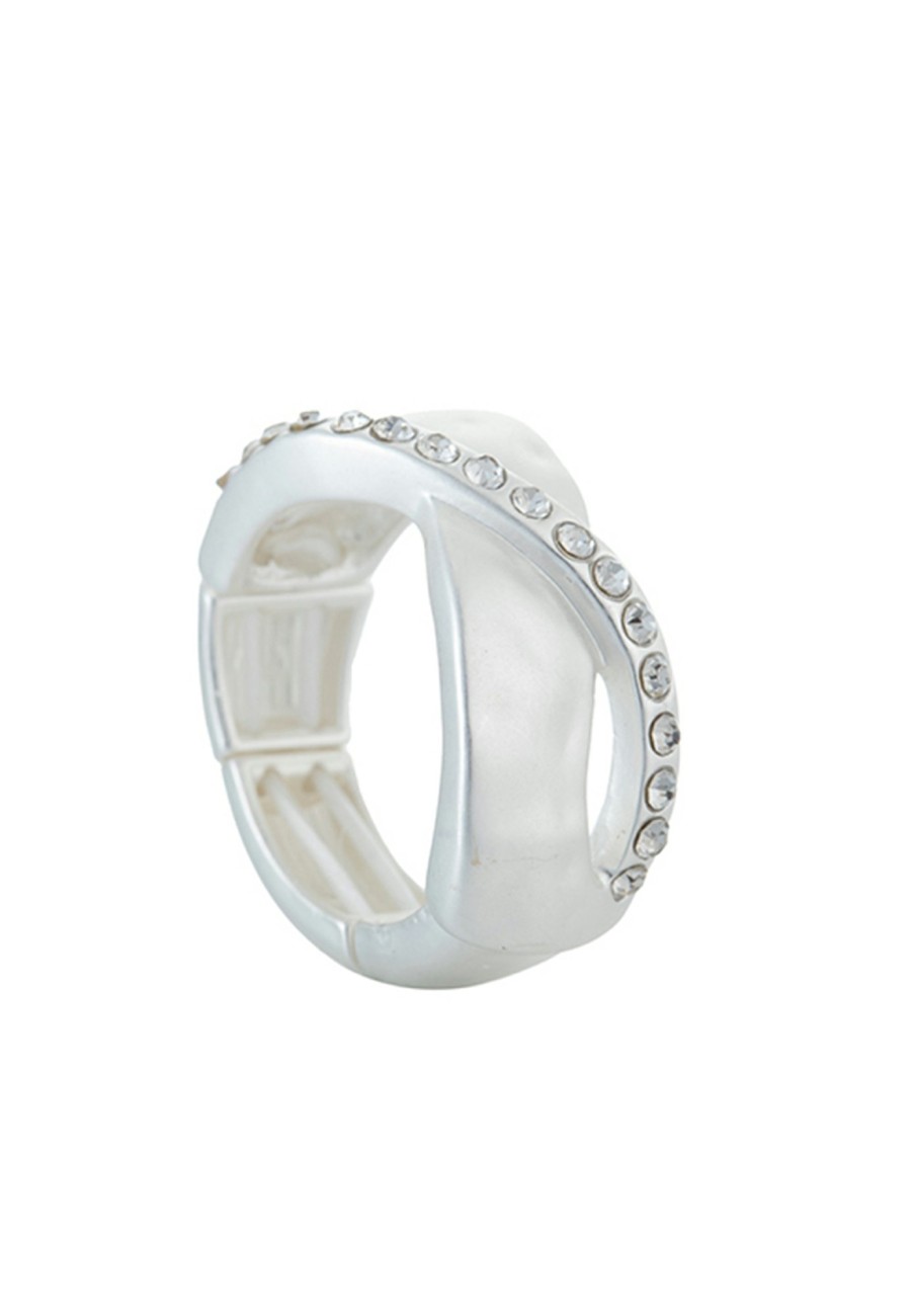 Ringe Leslii | Leslii Ring Silber Mit Strass-Reihe