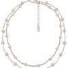 Ketten Leslii | Leslii Kurze Halskette Perlencollier Bicolor In Silber Rose