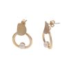 Ohrschmuck Leslii | Leslii Ohrringe Ohrstecker Perle Gold Weis