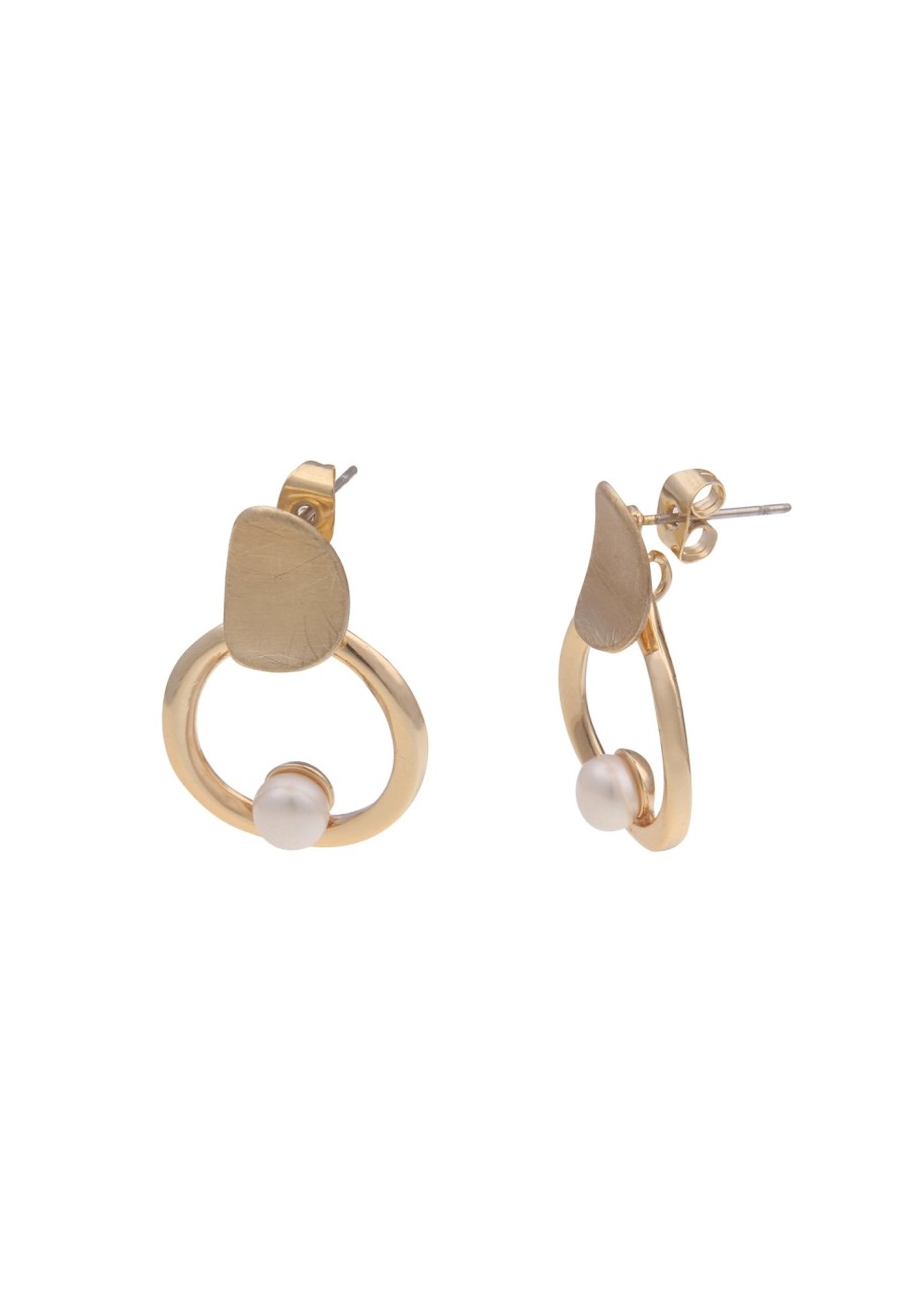 Ohrschmuck Leslii | Leslii Ohrringe Ohrstecker Perle Gold Weis