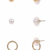 Ohrschmuck Leslii | Leslii Damen-Ohrringe Ohrstecker Im 3Er Set Modeschmuck-Ohrringe Ohrschmuck Gold Weis