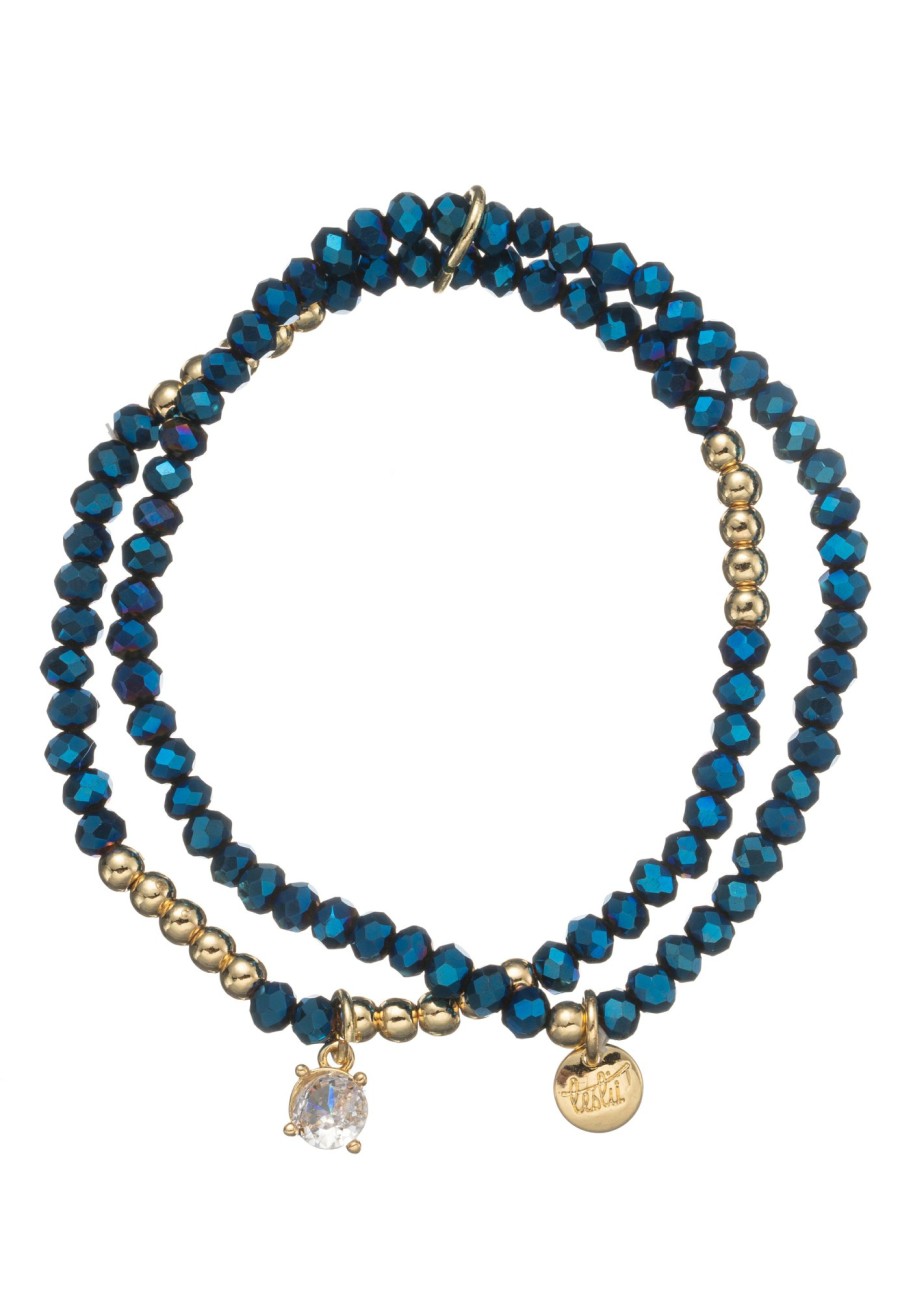 Armschmuck Leslii | Leslii Armband Set Mit Blauen Glaskristallen