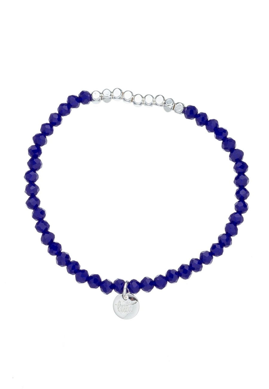 Armschmuck Leslii | Leslii Damen-Armband Kayla Kristall Glasperlen Blau