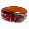 Gurtel Leslii | Leslii Damen-Gurtel Glitzer Strass-Gurtel Roter Gurtel Glitzer-Gurtel Breite 3,5Cm In Rot Silber