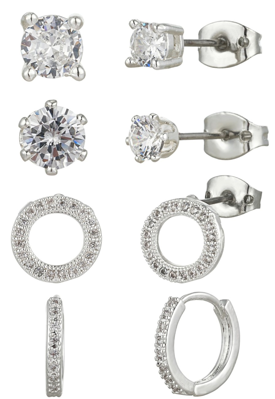 Ohrschmuck Leslii | Leslii Ohrring Set Silber Sparkle