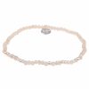 Armschmuck Leslii | Leslii Damen-Armband Kathi Kristall Glasperlen-Armband Modeschmuck-Armband Dehnbar Beige Weis