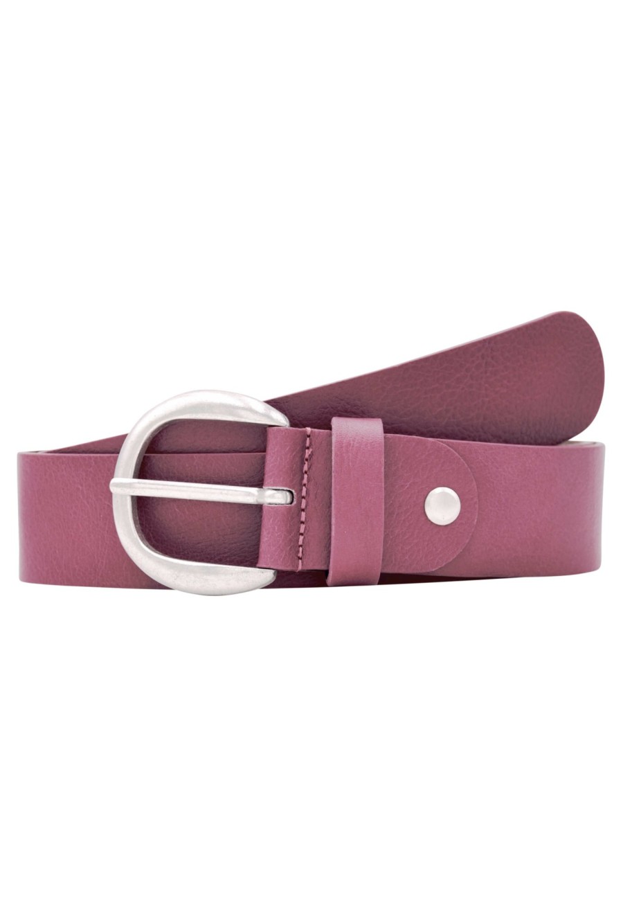 Gurtel Leslii | Leslii Premium Gurtel Echter Leder-Gurtel Antik 4Cm Pinker Gurtel Kalbs-Nappaleder Narbung Fuchsia