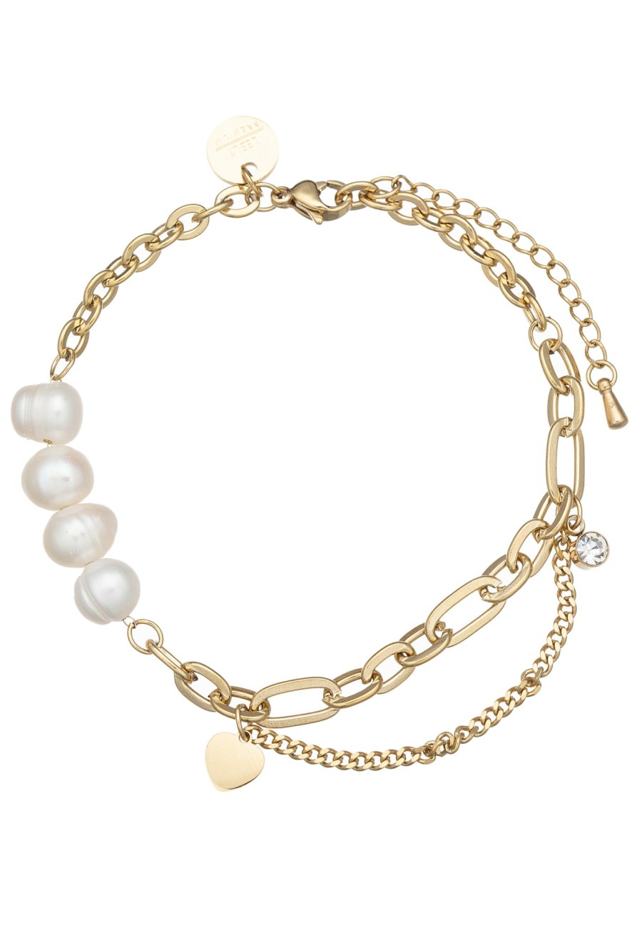 Armschmuck Leslii | Leslii Perlen-Armband Herz In Gold