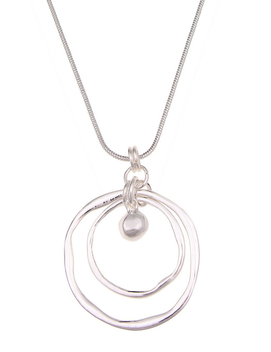 Ketten Leslii | Leslii Lange Halskette Swing Ringe In Silber