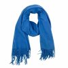 Schals Leslii | Leslii Schal Uni Fransen Blau