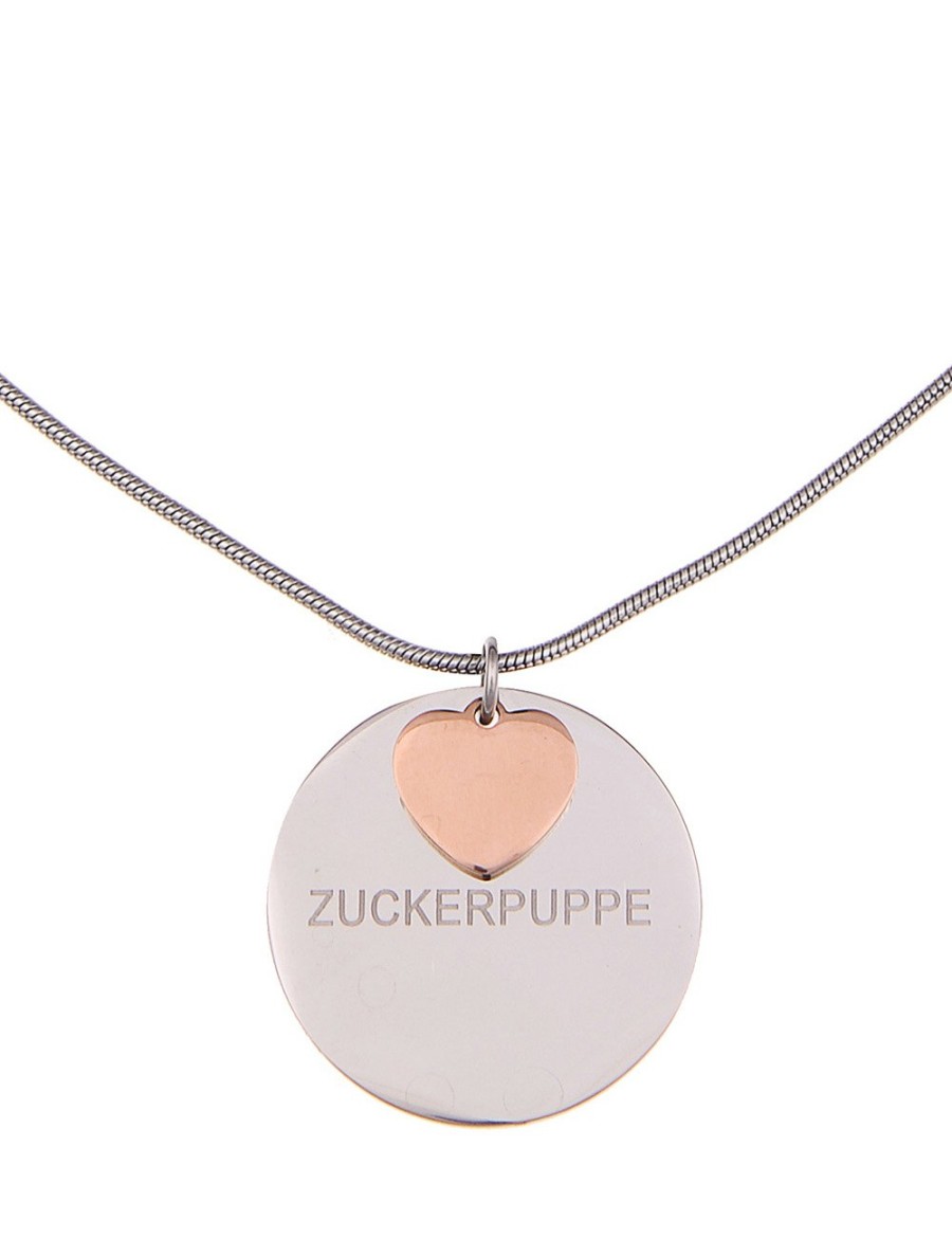 Ketten Leslii | Leslii Trachten Halskette "Zuckerpuppe" In Rose Silber