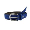 Gurtel Leslii | Leslii Gurtel Echter Ledergurtel Antik Blauer Gurtel Velourleder Royalblau Silber