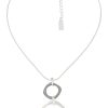 Ketten Leslii | Leslii Damen-Kette Rechteck-Anhanger Kurze Halskette Silberne Modeschmuck-Kette In Silber Grau