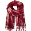 Schals Leslii | Leslii Schal Fransen Batik Dunkelrot Rosa