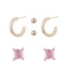 Ohrschmuck Leslii | Leslii Ohrring Set Rosa Gold