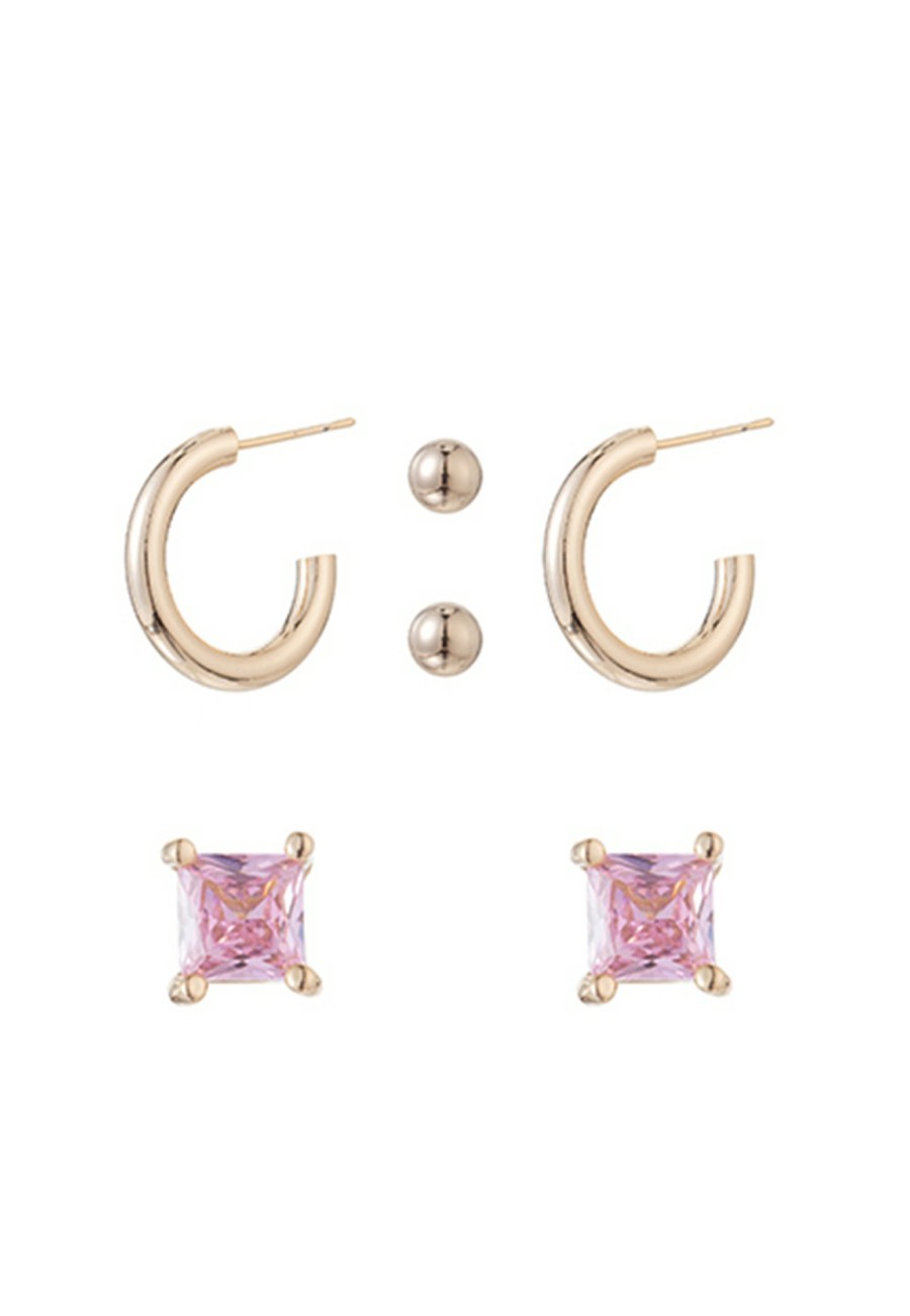 Ohrschmuck Leslii | Leslii Ohrring Set Rosa Gold