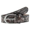 Gurtel Leslii | Leslii Premium Gurtel Echter Leder-Gurtel Snake Animal-Print Brauner Gurtel Breite 4Cm Nappaleder Ta