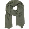 Schals Leslii | Leslii Schal Uni Bambus Natur-Schal Khaki Schal Einfarbig Nachhaltig Bamboo Indoor Schal Khaki