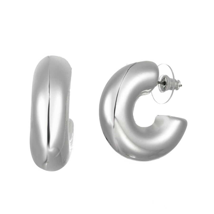 Ohrschmuck Leslii | Leslii Chunky Creole Silber